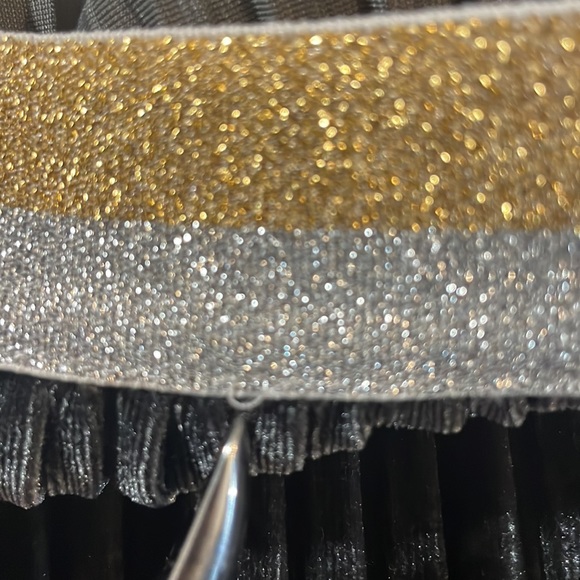 United Colors of Benetton Grey Velvet Pleated Skirt - Picture 12 of 12